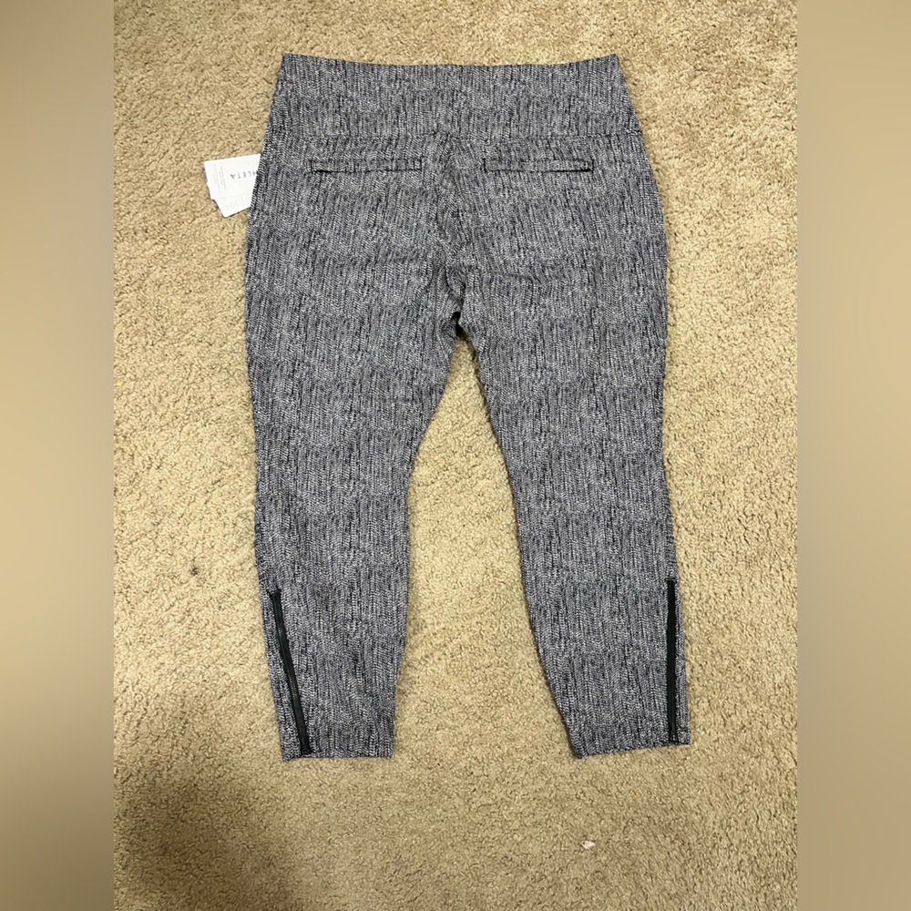 Athleta Marled Gray High-Rise Ankle Zip Leggings - Picture 5 of 5